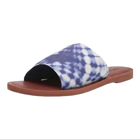 Roxy Women's Kaia Blue/White Tie Dye Slide Sandal Size 8. - Picture 1 of 8